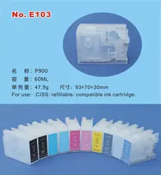 60ML 10Colors T47A T46S P700 P900 Empty Refillable Ink Cartridge For Epson Surecolor SC P700 P900 P908 Inkjet Printers