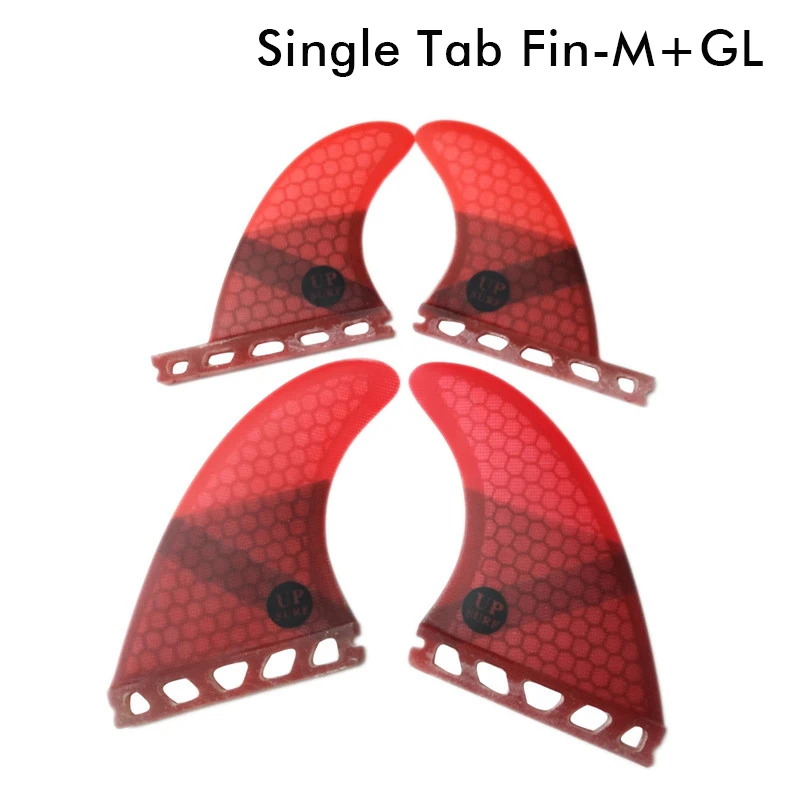 Fiberglass surfboard, single table, m + GL fins, quad-fins, honeycomb, 4 colors per set, 4 colors