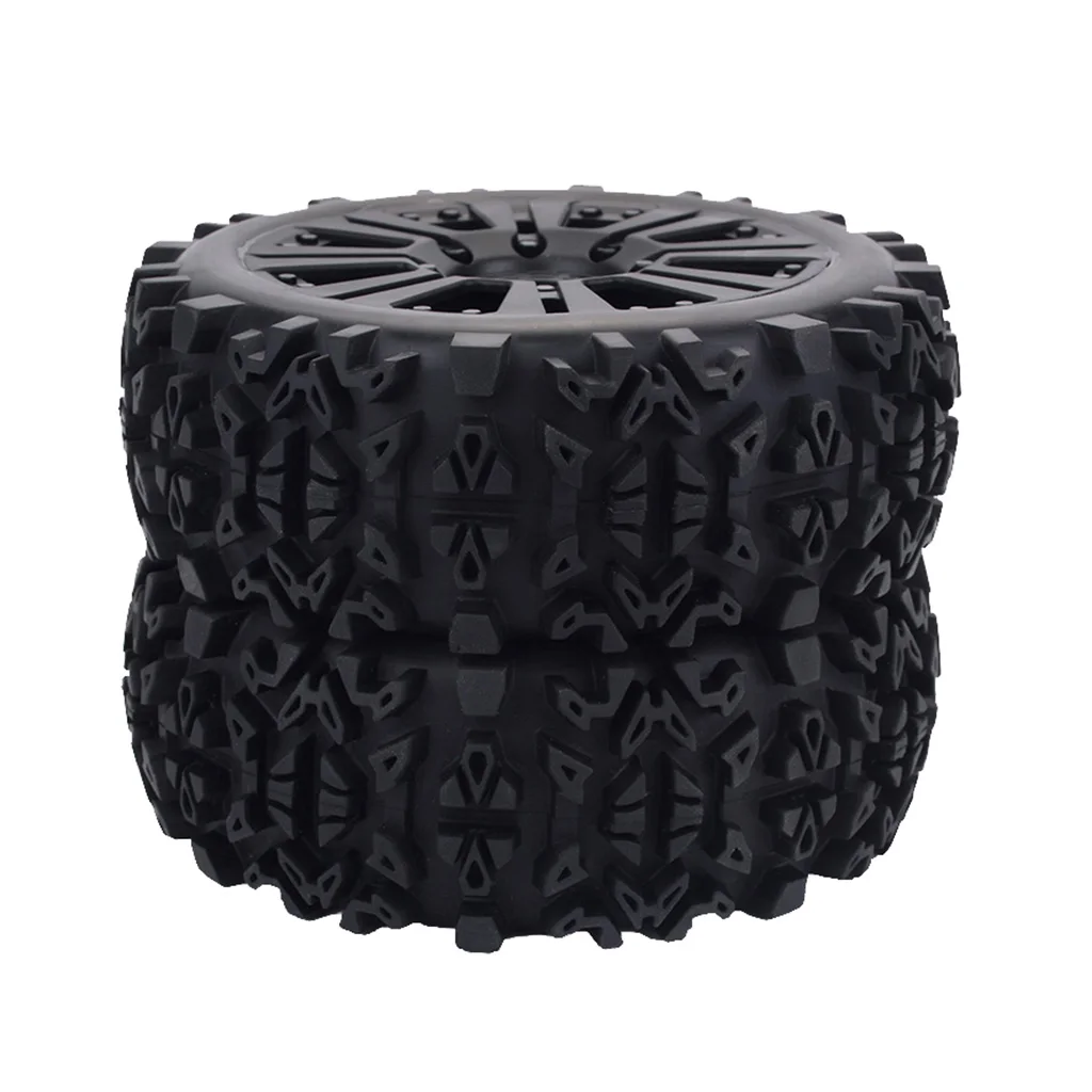 1:8 Scale RC Car Replacement Parts RC Car Wheel Rim Tyres Rubber Black 17mm