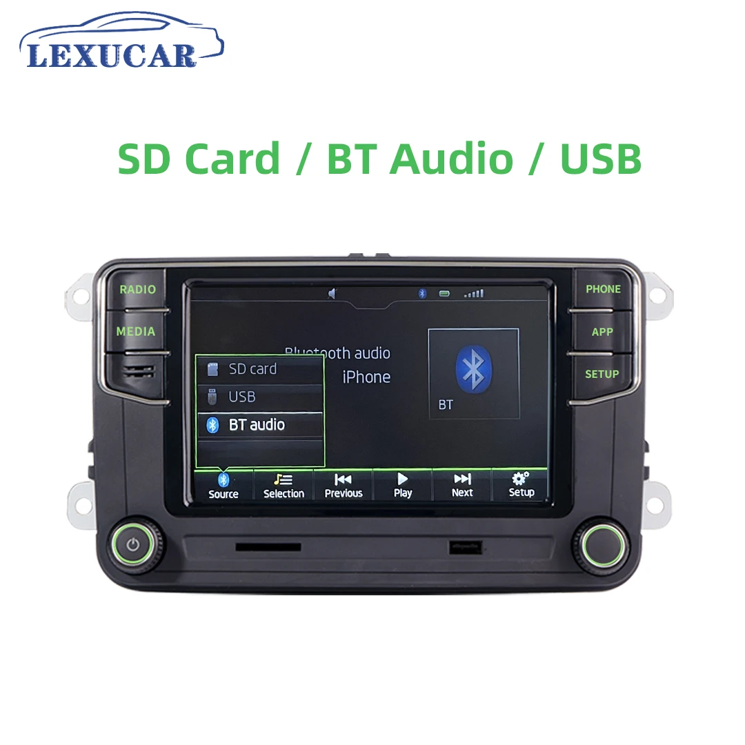 RCD360 Pro Green Light Android Auto Carplay Car Radio Green Menu Multimedia Player MirrorLink  For Skoda Rapid Octavia For VW