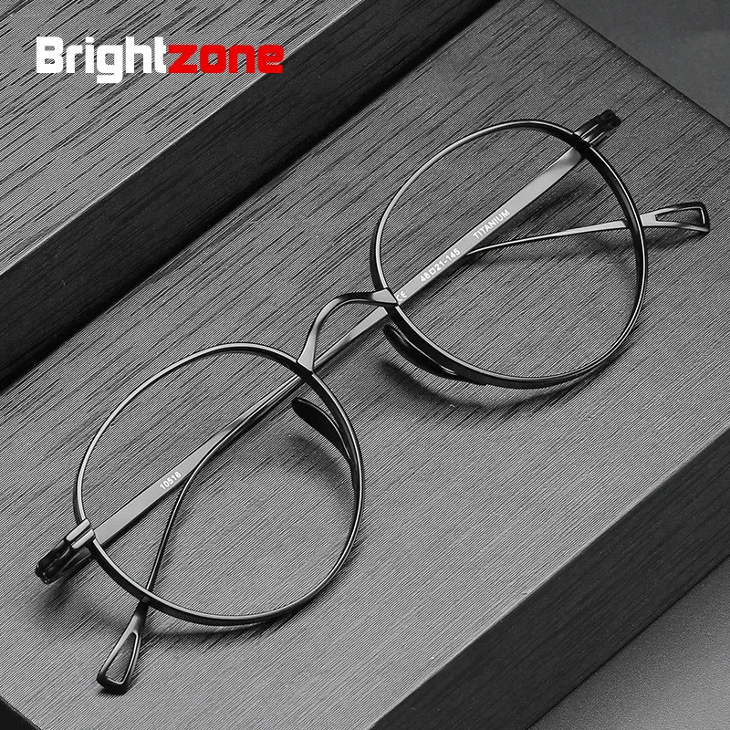 

Retro Male Pure Titanium Oval Square Myopia Prescription Spectacle Frame Female Men's Optical Glasses Oculos Eyeglasses Points