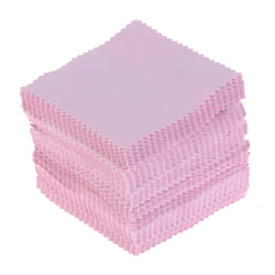 100Pcs เครื่องประดับทำความสะอาดผ้าโปแลนด์สำหรับแหวนสร้อยคอเครื่องประดับอุปกรณ์ทำความสะอาดเลนส์แว่นตาโทรศัพท์หน้าจอเช็ดผ้ากันเปื้อน