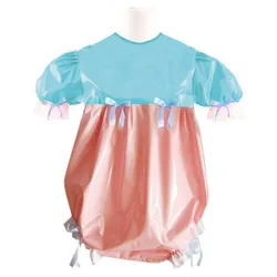 Người Lớn Bé PVC Snap Đáy Quần Bodysuit ABDL Romper Áo Liền Quần Ẻo Lả Tiểu Tiện Onesie