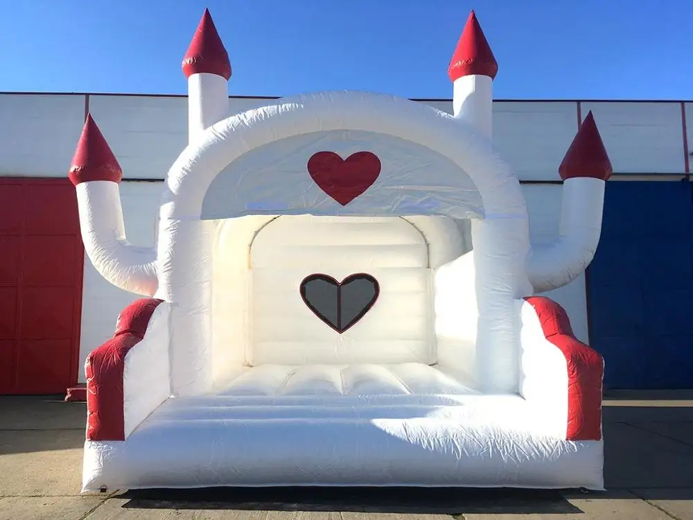 6x6x5m White wedding inflatable bouncy castle moon bounce house jump castle bouncer for wedding