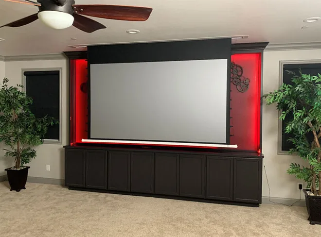 MIVISION 8K Schwarz Diamant/Kristall Umgebungs Licht Ablehnung ALR CLR Elektrische Einbau In-Decke Projektor Bildschirm, v1ALR – Detail 19