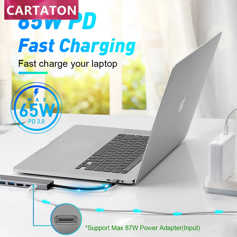 in stock usb c hubs Cartaton usb c to ethernet 4k HDMI charging usb hub for Laptop Macbook