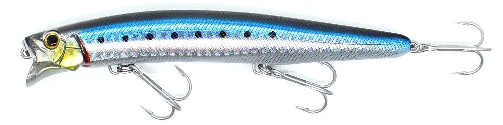 AOCLU Jerkbait Schwimmende Wobbler 13 cm 21 g Harter Köder Minnow Popper Angelköder mit Magnet zum Weitwurfen Seebarsch 4 # Haken – Detail 11