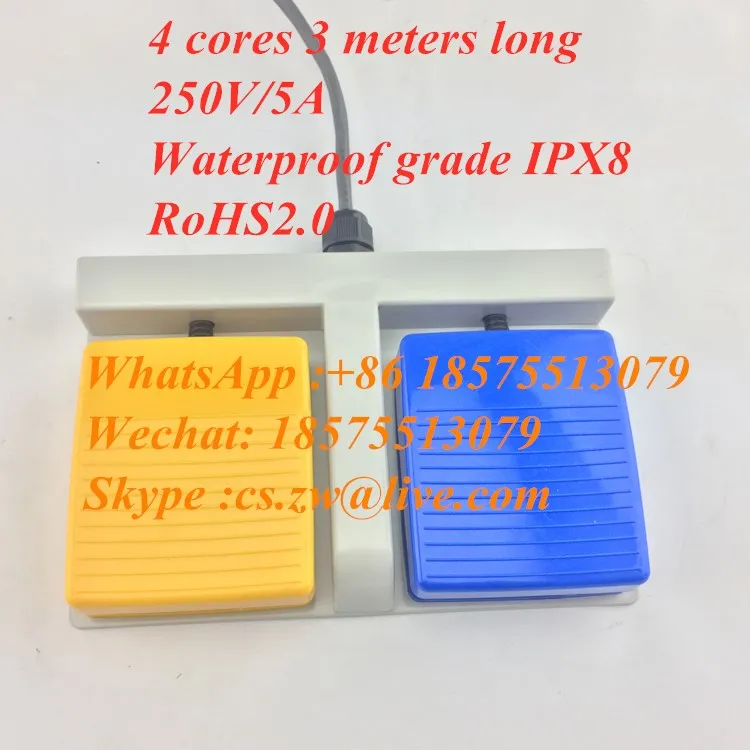 

Super TFS-401 -2*3BWP Double Waterproof Foot Switch IPX8 RoHS2.0 Foot Switch