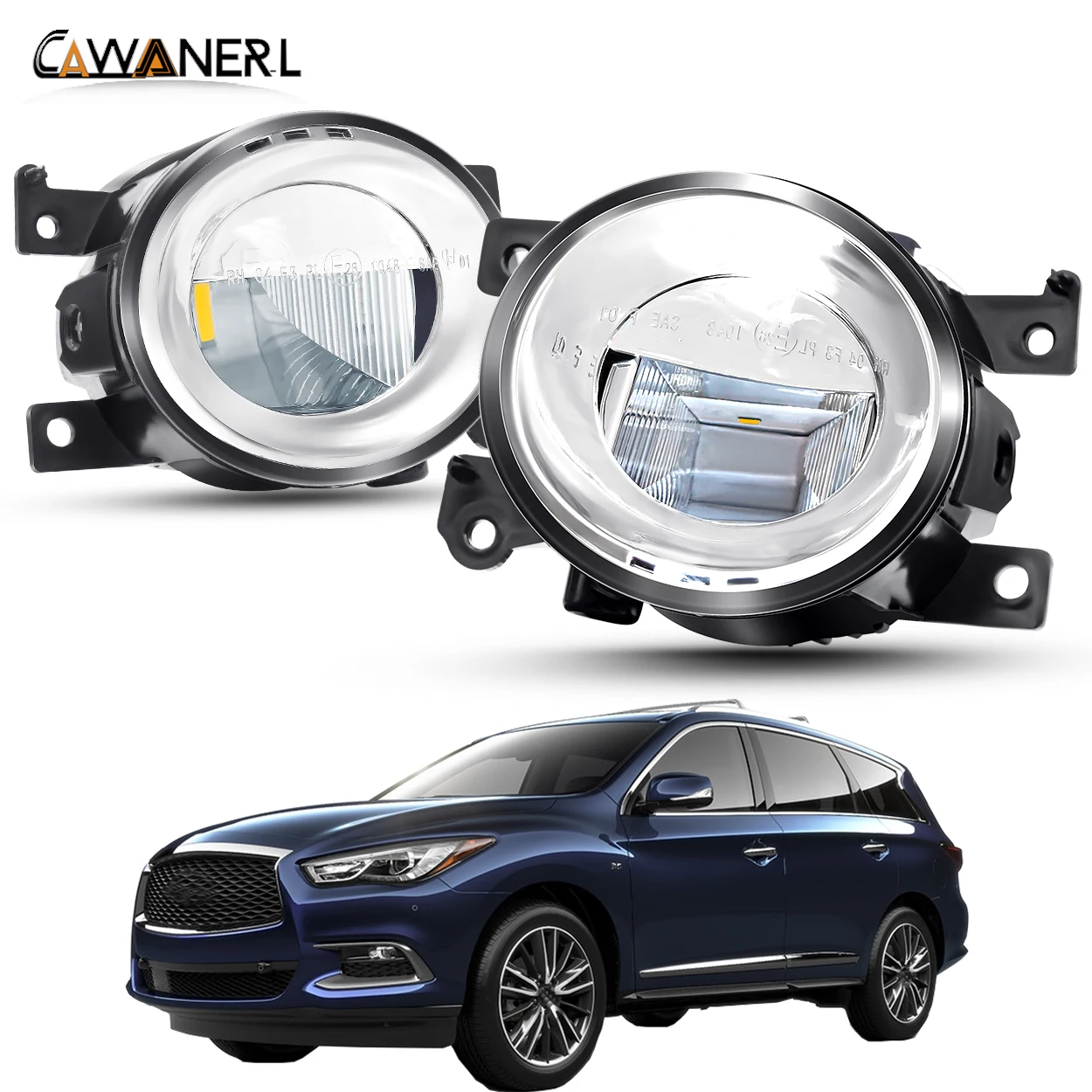 

2 шт. автомобильные левые + правые противотуманные фары в сборе для Infiniti QX60 2016 2017 светодиодные линзы противотуманные фары дневного света 30 Вт 12 В стиль