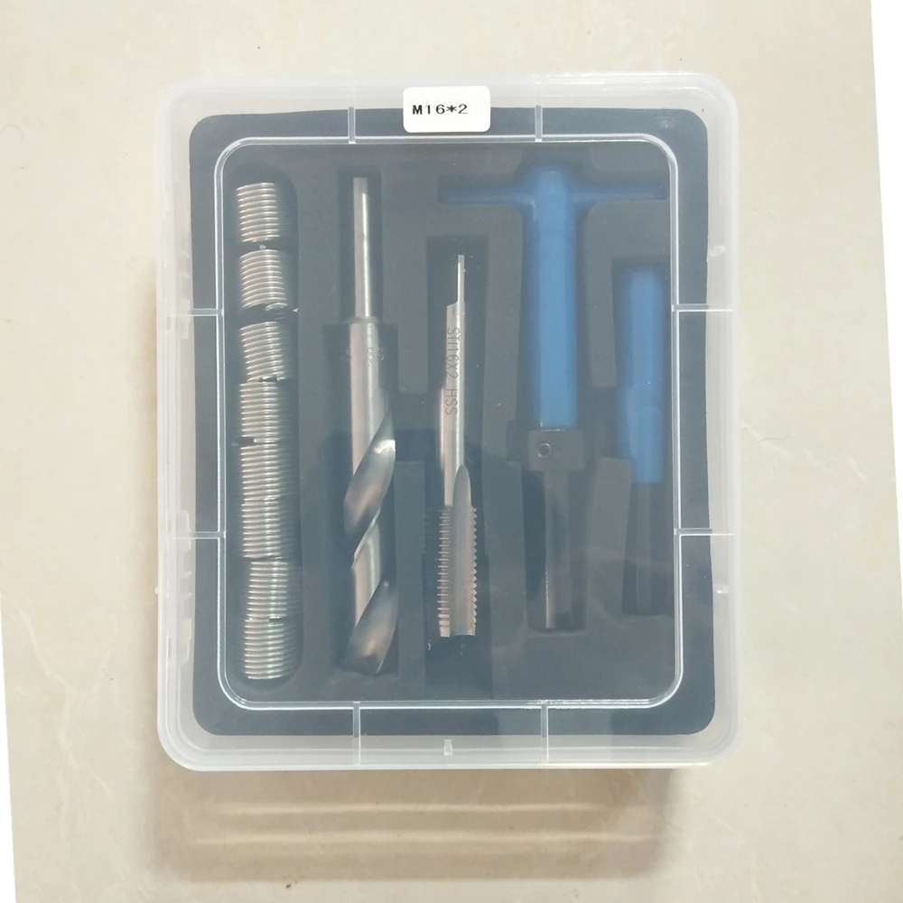 M16 M18 M20 M22 M24 Car Engine Block Restoring Damaged Thread Repair Tool Kit Auto Helical Coil Insert Garage Tools