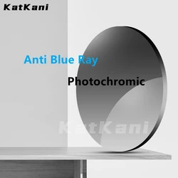 KatKani-lente asférica para miopía, hipermetropía y prescripción, fotocromática y antiluz azul, camaleón, 1,56/1,61/1,67/1,74, 1 par