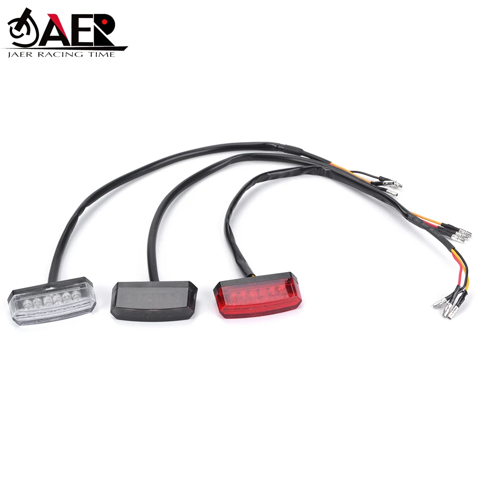 Universal 12V Motorcycle Rear Brake LED Tail Stop Light Lamp for Dirt Taillight Rear License Plate Light Decorative Lamp