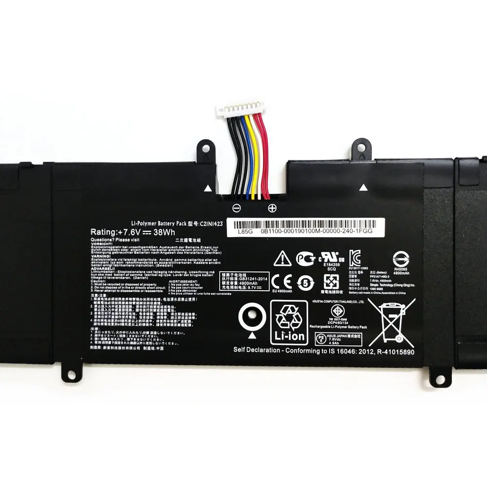 Genuine C21N1423 Laptop Battery For Asus X302L X302LJ X302LA R301LA F302LJ F302U X302LJ-R4073/R4036H 7.6V 38WH