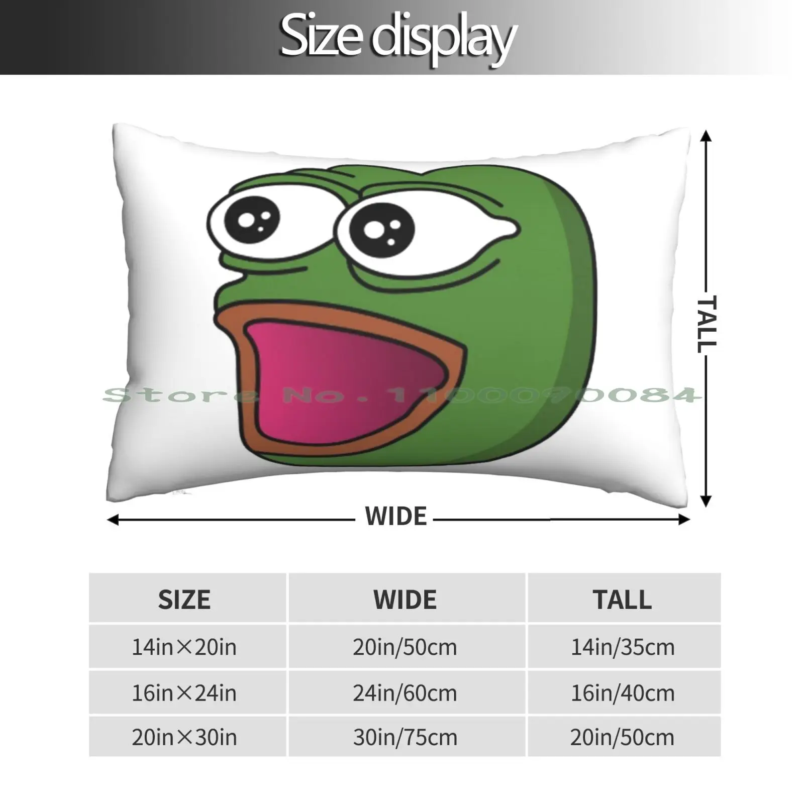 Poggers Poggers Meme The Frog The Frog Meme Pogchamp Monkas Surprised The Frog Pillow Case 20x30 50*75 Sofa Bedroom Delinquents