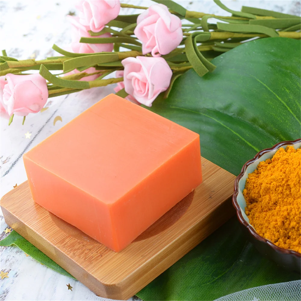 100g Face Care Essential Handmade Wash Removal Acne Treatment Oil Control Moisturizing Whitening Turmeric Soap