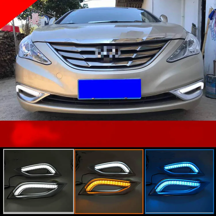 

Daytime Running Lights DRL 12V Yellow Turning Signal Light For 2011-2013 Hyundai SONATA 12V DRL Fog Lamp Decoration