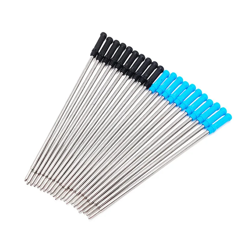 10 pcs Metal ballpoint pen cartridge refill 7cm replacement for oil based rotary refill