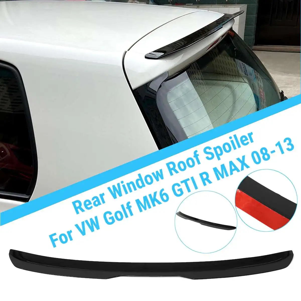 Rear Window Roof Spoiler For VW Golf MK6 GTI R MAX 2008 2009 2010 2011 2012 2013 car styling Sun Rain Shade Vent Visor Lip