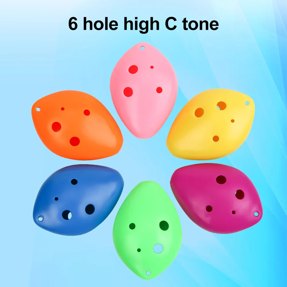 Professional 6 Holes Plastic Treble C Ocarina Kids Musical Instrument