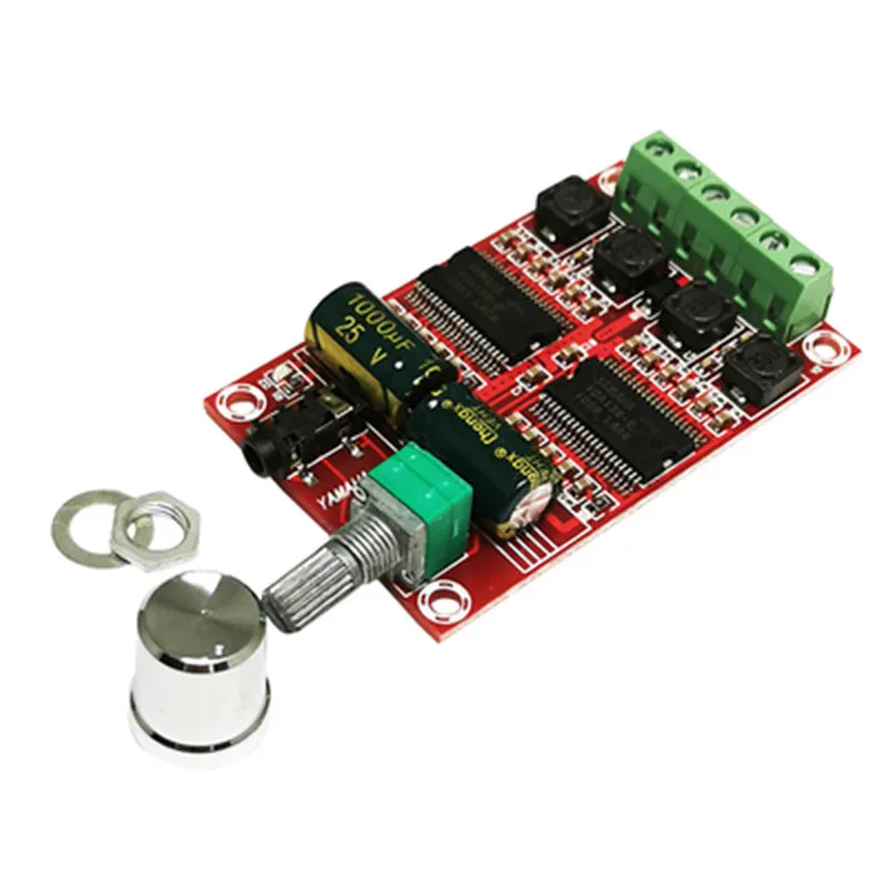 Placa de amplificador de potência digital dupla-canal 2*20w chipset de núcleo duplo de alta resolução classe d placa de amplificador de áudio de alta definição