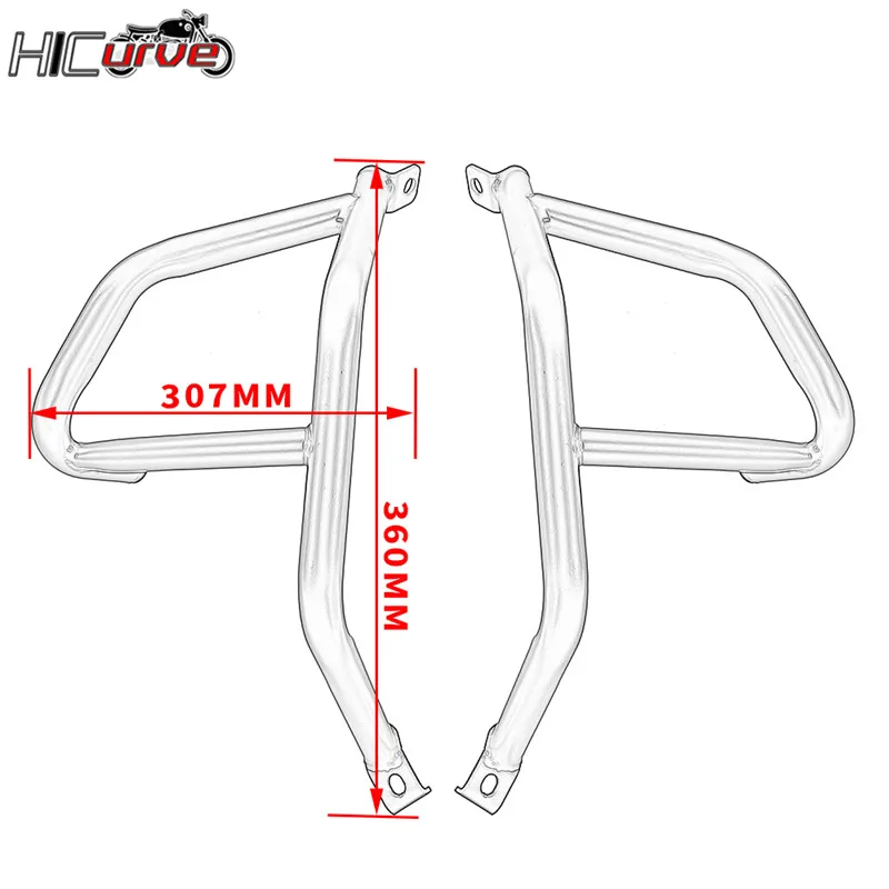 Motorcycle Accessories Engine Guard Bumper Crash Bar Body Frame Protector Fit For Z400 Z 400 2018 2019 2020 2021 2022 2023