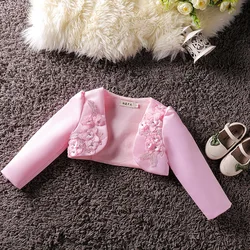 Abrigo bordado para bebé niña, abrigo corto de princesa, chaquetas infantiles, prendas de vestir exteriores, vestido de fiesta de boda, chal, ropa para niños