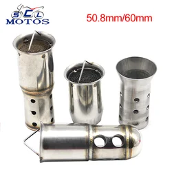 Sclmotos- 50.8mm 60mm Motorcycle Exhaust Metal Catalyst DB Killer Silencing Muffler Baffle for Yamaha for Suzuki Dit Bike Moped