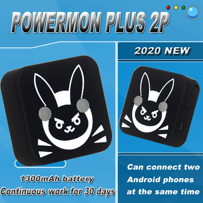 

2021 Dual Catch Monster Powermon for Powermon Go Plus Auto Catch for Bluetooth 2 Trainers 30days Standby 1300MAH