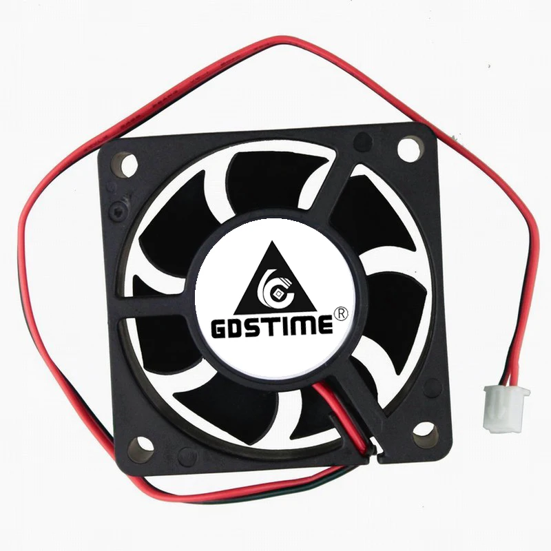 Imagem -04 - Gdstime-ventilador de Refrigeração com Motor de Esfera Duplo 12v 24v 60x60x20 mm 6020 Equipamento sem Escova Cpu Chip Cooler