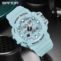 SANDA Men's Watches Top Brand Luxury Military Quartz Watch Multifunction Men Waterproof Wristwatches Relogio masculino