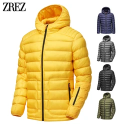 Casaco ultraleve com capuz masculino, Parkas grossas, casaco casual, à prova de vento, Parkas bio-down, clássico, quente, outono, inverno, novo