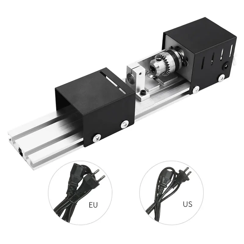 Mini Beads Machine Miniature Multifunction Lathe DIY Woodworking Buddha Pearl Lathe Grinding and Polishing DC 12-24V EU US Plug