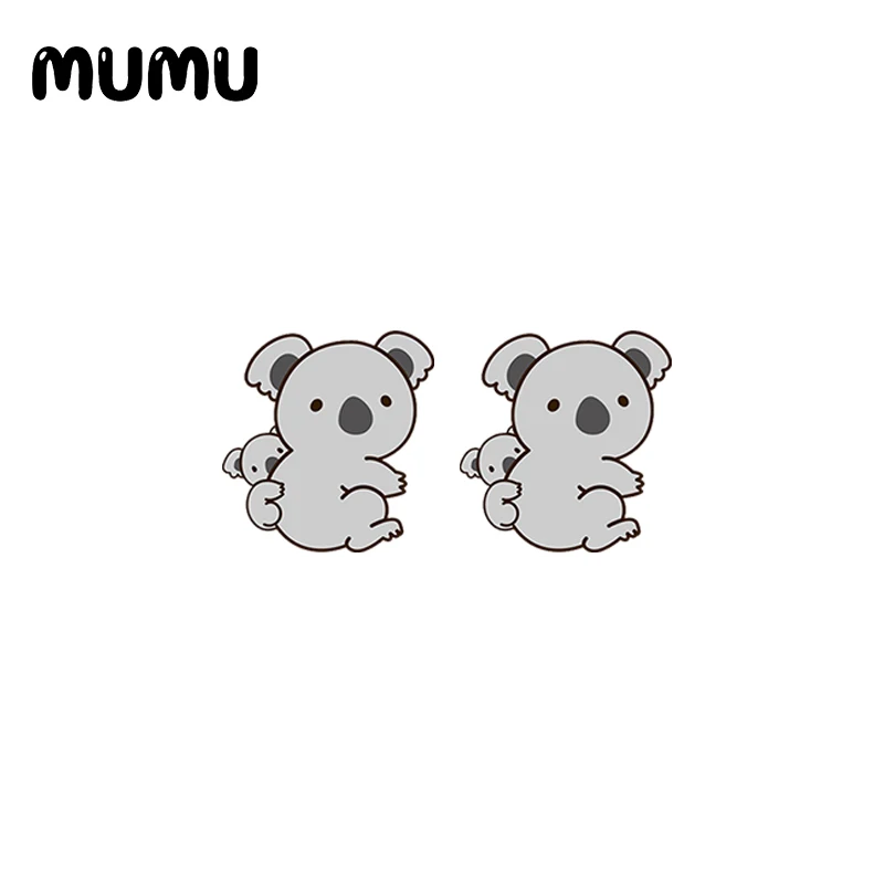 2020 New Baby Koala Stud Earring Cute Animal Acrylic Earrings Resin Epoxy Jewelry Handmade Items