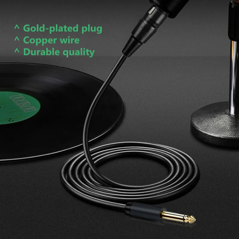 Audio Cable Canon XLR Female To 6.35mm Jack Plug Male Connector Gold Plated For Instrument Guitar Microhone Bass 1m2m3m5m