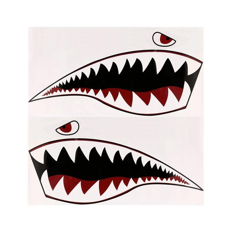 Waterproof PVC Decal Shark Teeths for Kayak Boat Car Truck Stickers