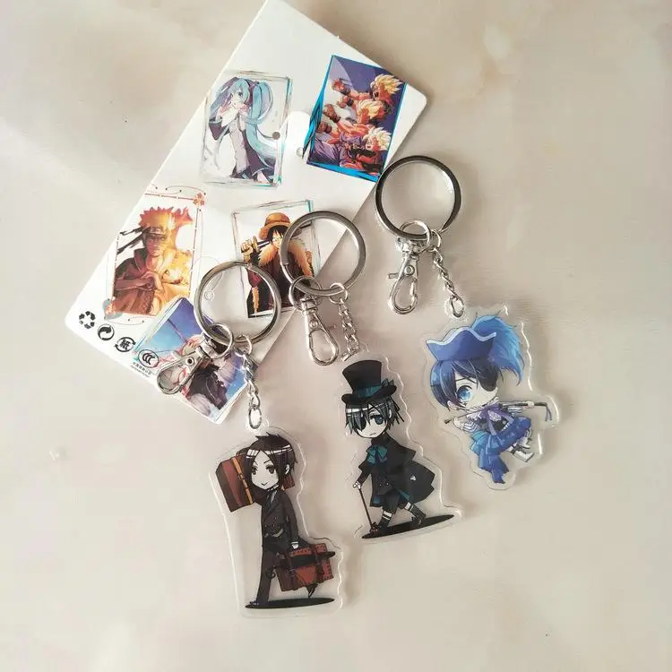 Kuroshitsuji Black Butler anime Acrylic keychain Pendant Keyring Cosplay surrounding key chains ornament