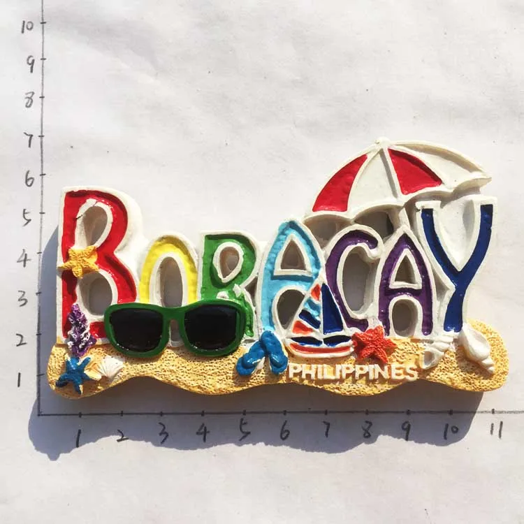 Philippines Travel Country Fridge Magnet Souvenir Boracay Creative Beach Turtle Sunset 3d Magnets Sticker for Crafts Home Decor
