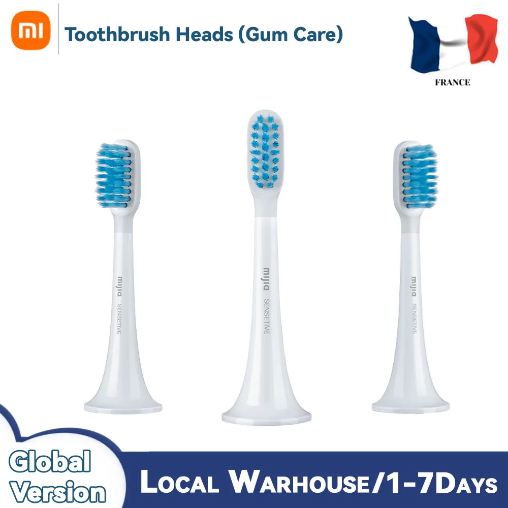 Original Xiaomi 3pcs Electric Toothbrush Heads Gum Care Type Electric Toothbrush Replacement UV Germicidal Soft Brush Heads