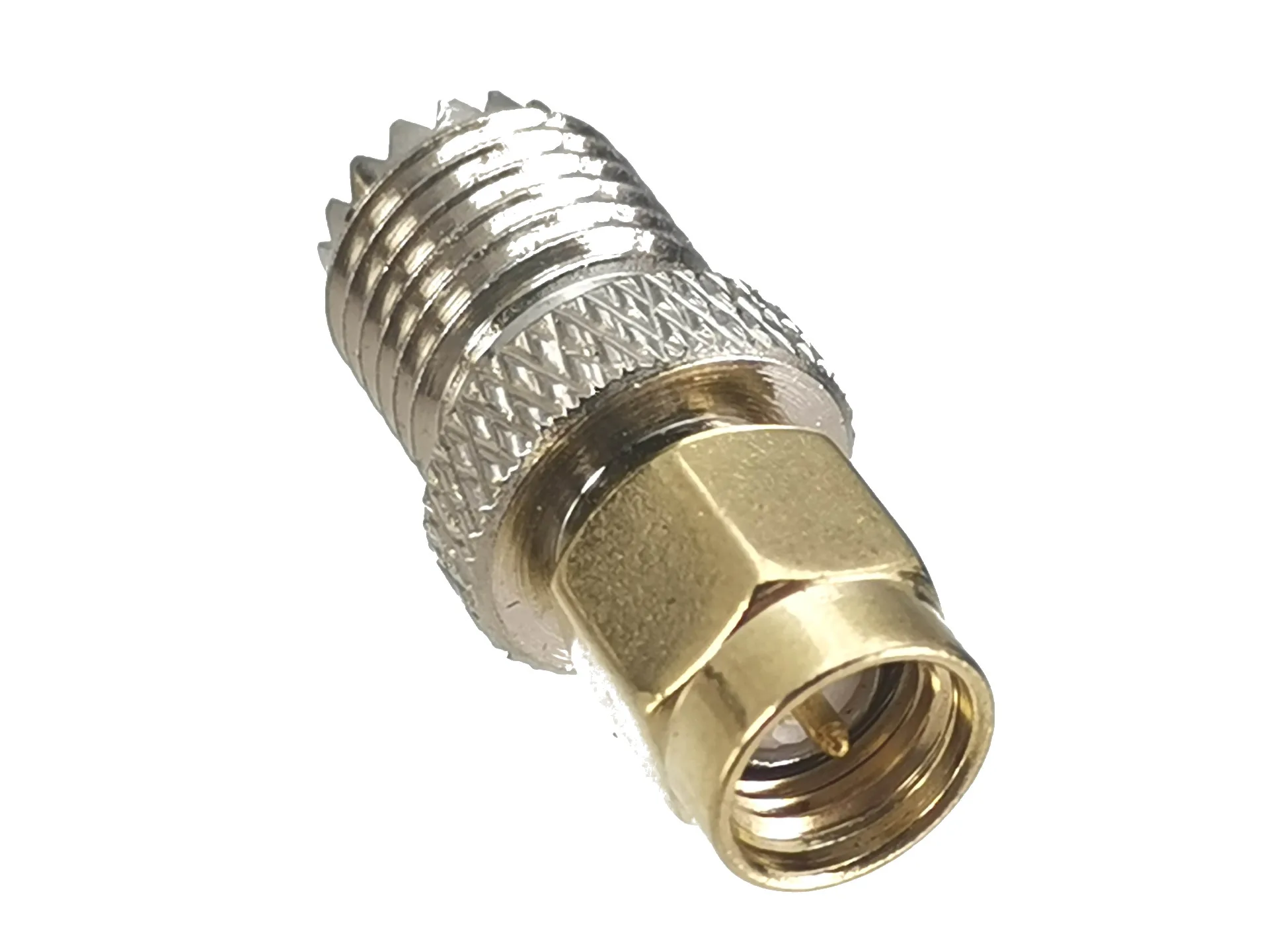 مقبس ذكر SMA إلى مقبس أنثى UHF صغير محول RF محوري ، محول موصل ، محطة سلك مستقيمة 50Ohm ، جديد ، 1 mi
