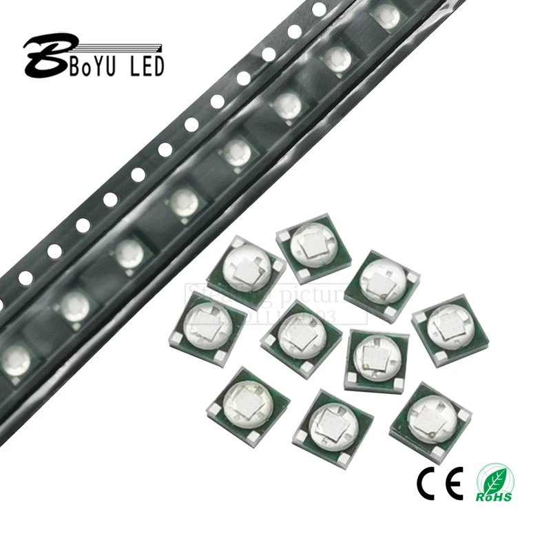 10pcs high power led 3W 3535 430nm ceramic LED lamp beads blue-violet lamp beads plant growth lamp 45mil chip