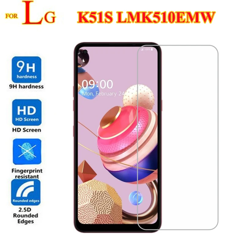 Tempered Glass For LG K51S Glass Screen Protector For LG K51S LMK510EMW LMK510HM LMK510BMW LMK510ZM LMK510ZMW Pelicula de vidro