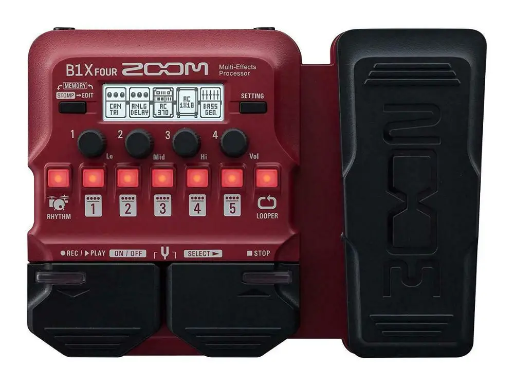 Zoom B1X Four Electric Bass Effects Processor Bass Multi-Effects Pedal