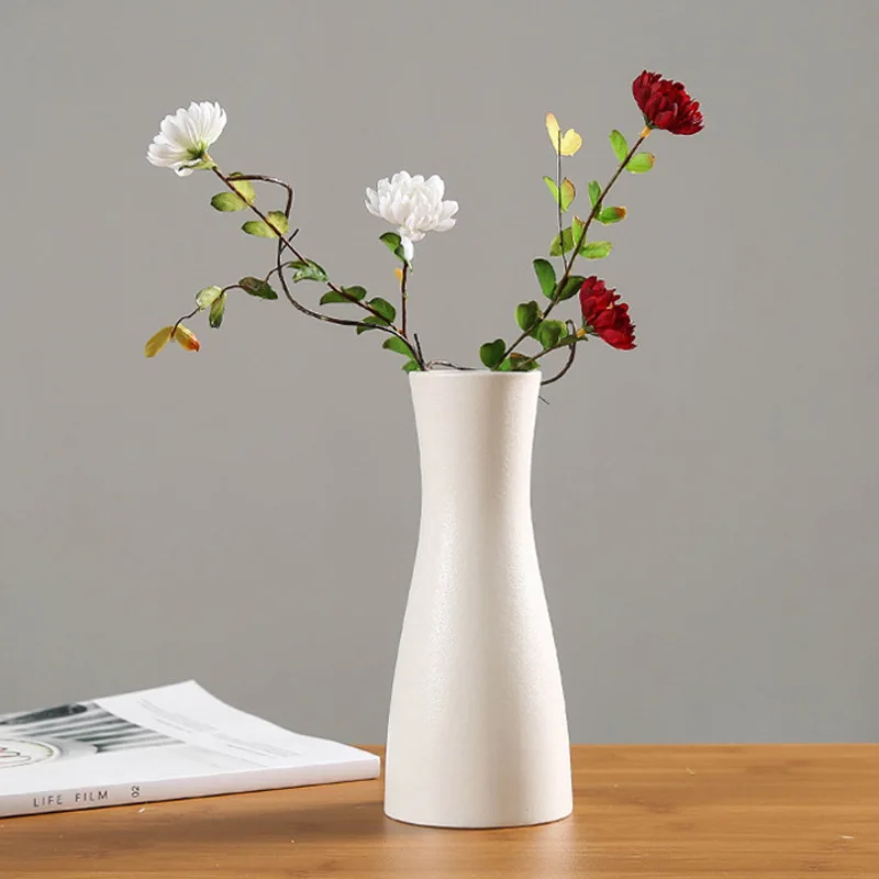 Modern White Ceramic Vases Chinese Style Simple Designed Pottery And Porcelain Vases For Artificial Flowers Decorative Figurines image 6