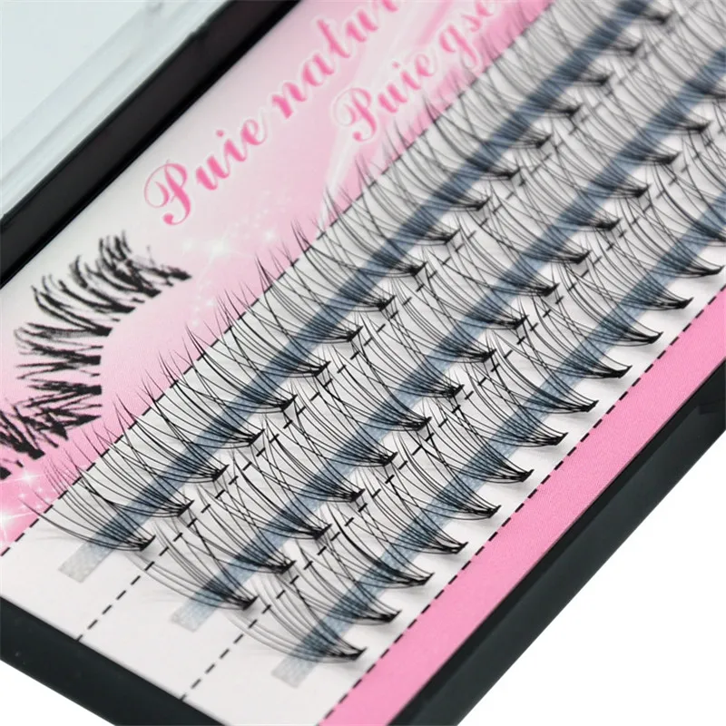 Pestañas postizas naturales, 1 caja con 60 racimos para extensiones, maquillaje profesional personal 6