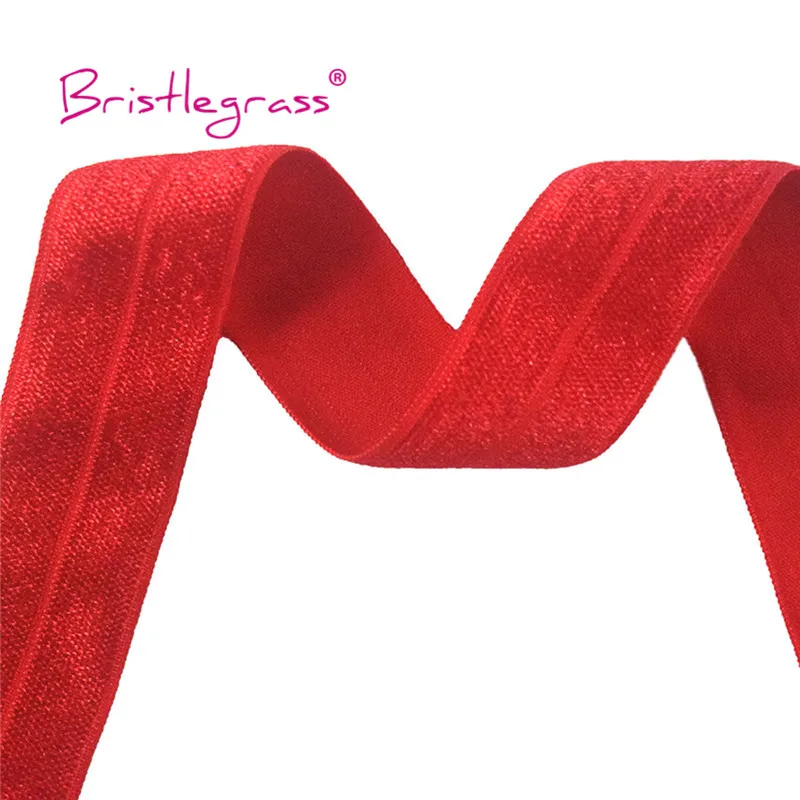 BRISTLEGRASS Großhandel 50 Yard 1 Zoll 25mm Glänzendes FOE Faltbares Elastisches Spandex-Satinband für Stirnbänder, Haarbänder, Kleider und DIY-Näharbeiten – Detail 4