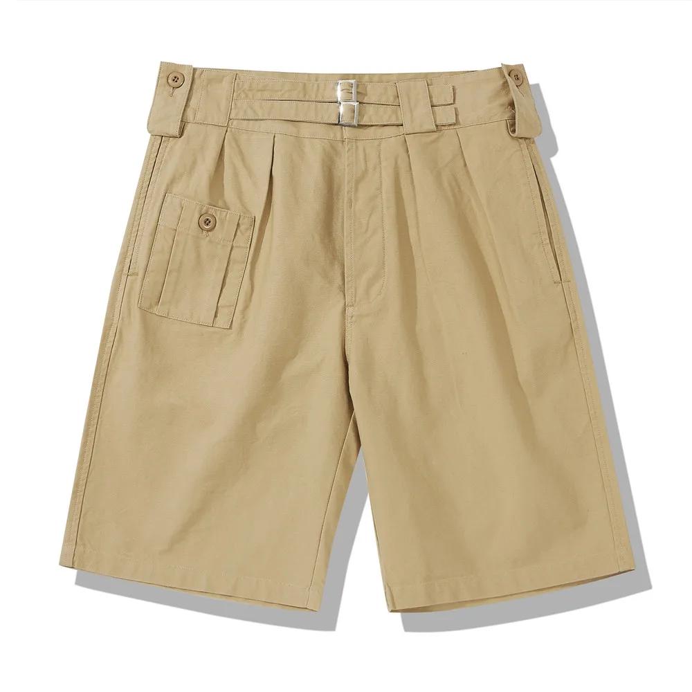 Vintage Gurkha Shorts Mens Safari Style Retro Shorts Summer Loose Knee-length Shorts Men