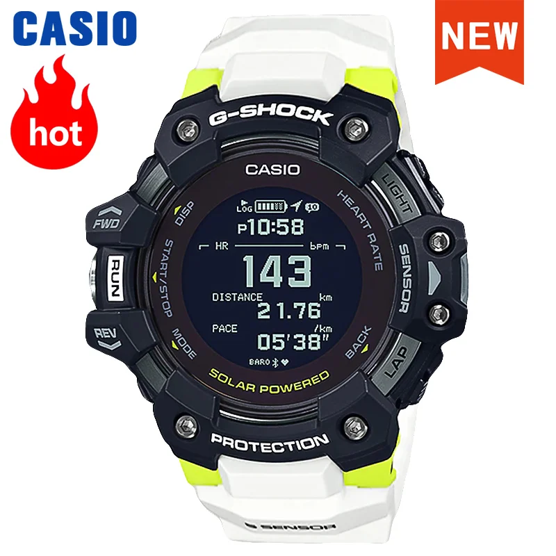 Casio-reloj de lujo G shock para hombre, con sensor de cinco veces, GPS, deportes, bluetooth, solar, detección de frecuencia cardíaca, militar, GBD-H1000-1A7