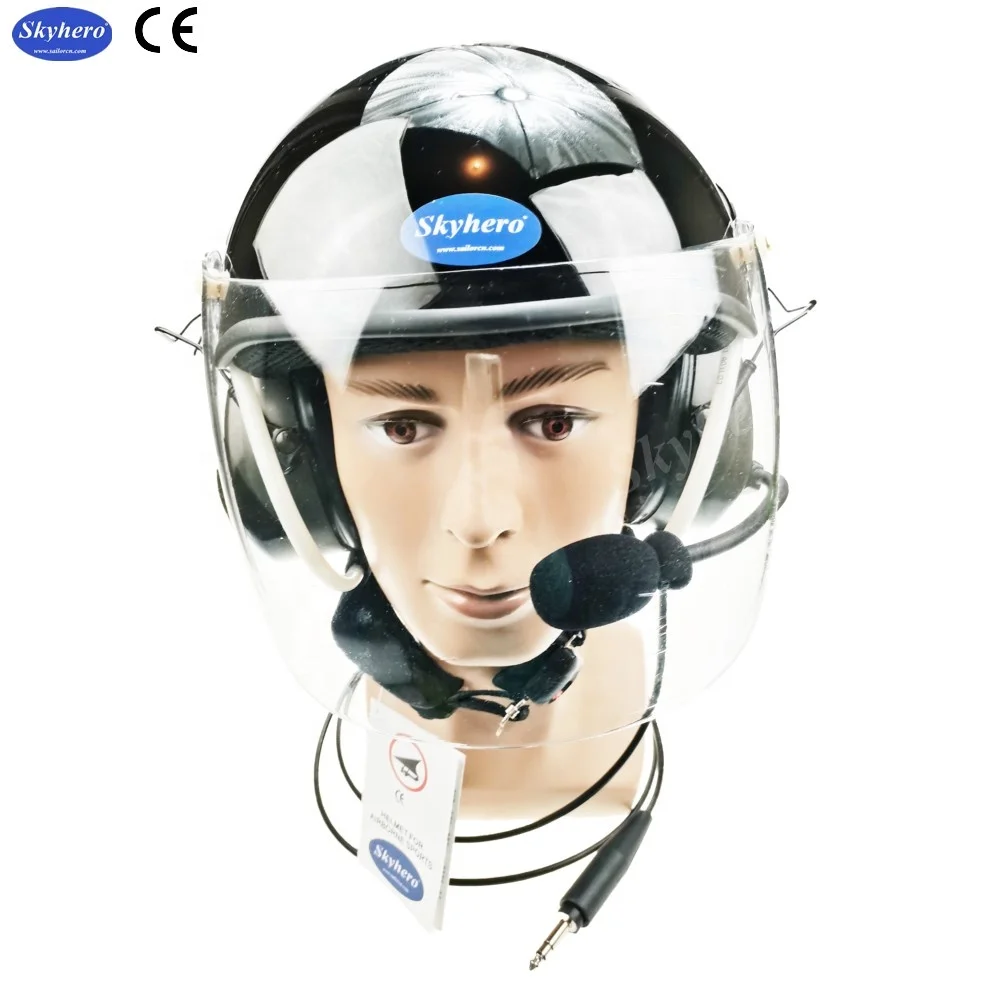 Aviation Fly Helmet for Aircraft and Paravike, High Quality Ultralight Helmet, CE EN966 Certificated