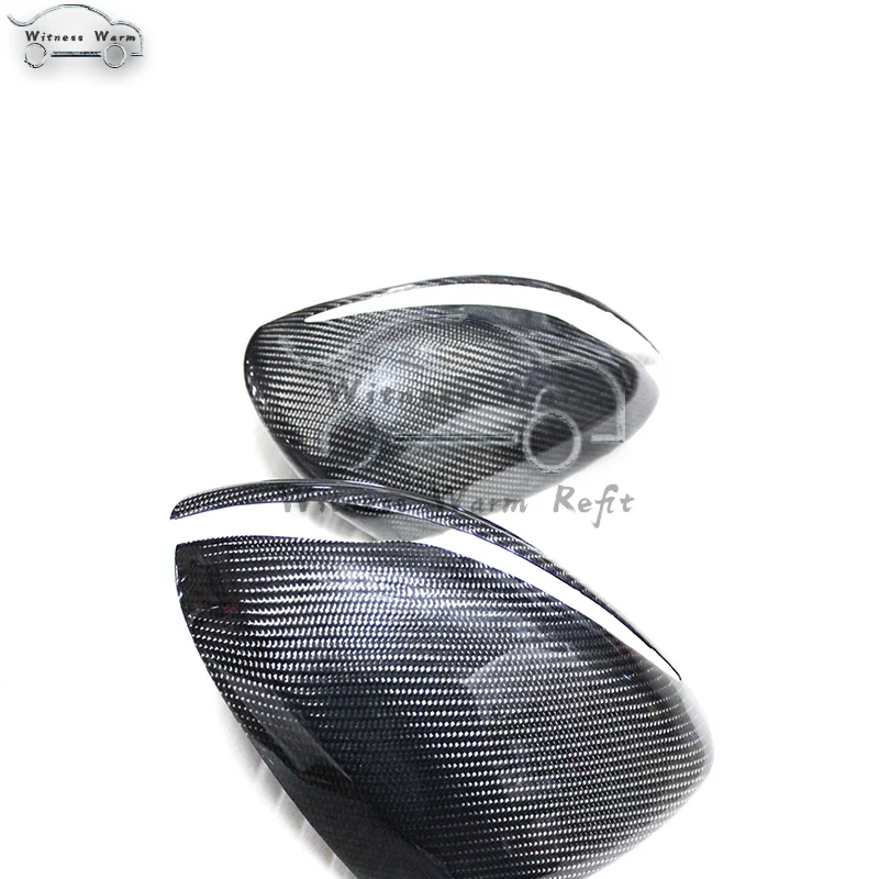 1 Pair for Benz C-class W205 Side Wing Mirror Cover Caps Carbon Fiber