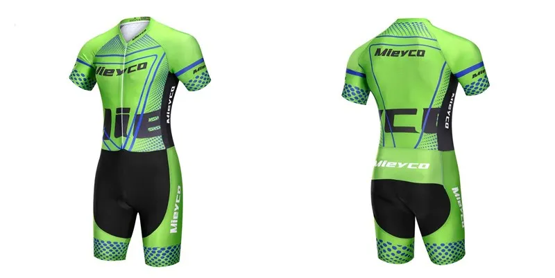 Kurzarm Triathlon Anzug Männer Ein Stück Skinsuit Outdoor Racing Overall Radfahren Laufen Strumpfhosen Conjunto Deportivo Hombre – Detail 12